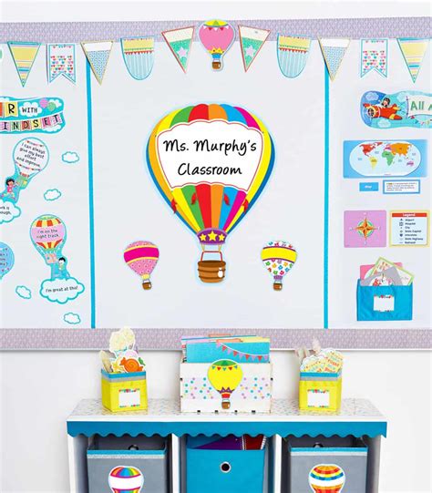 Hot Air Balloons Bulletin Board Set X Fd Class D Cor