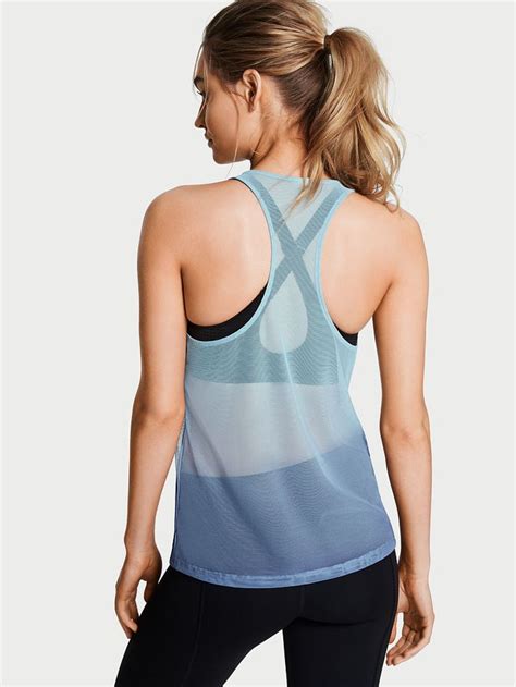 Mesh Racerback Tank Workout Tops For Women Tops Athletic Crop Top