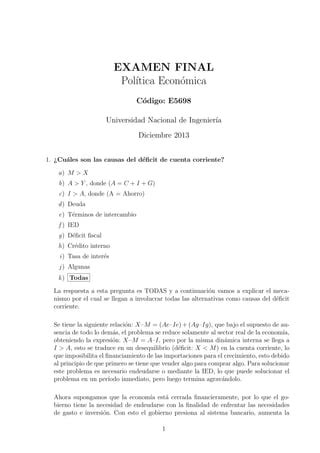 Causas Del D Ficit En Cuenta Corriente Pdf