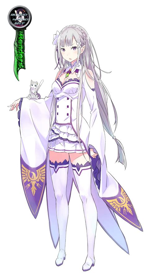 Re Zero Emilia Render By Akenosenpairenders On Deviantart