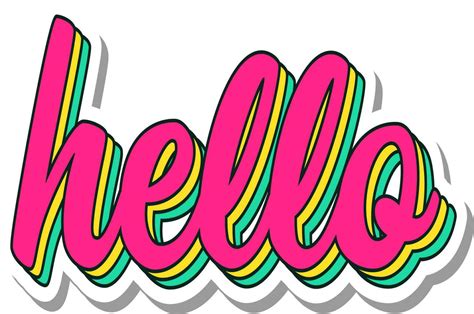 Hello Sticker Vector Art, Icons, and Graphics for Free Download