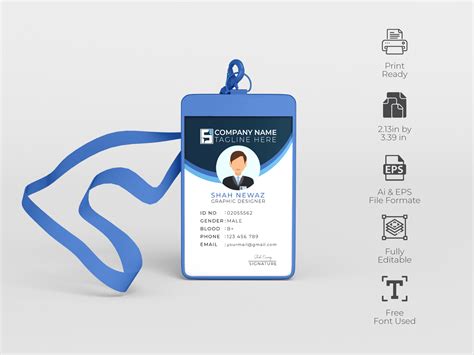 Employee ID Card by Shah Newaz on Dribbble