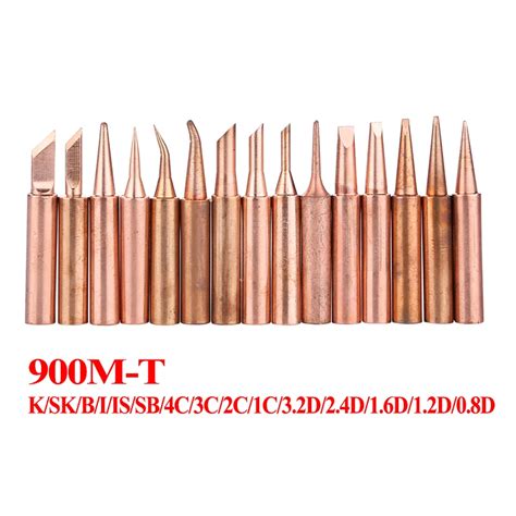 Pure Copper M T Series Soldering Iron Tips M T K M T I Welding