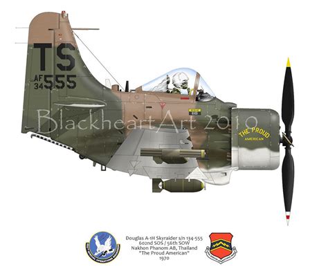 Douglas A 1h Skyraider Aviation Art Airplane Art Aircraft Art