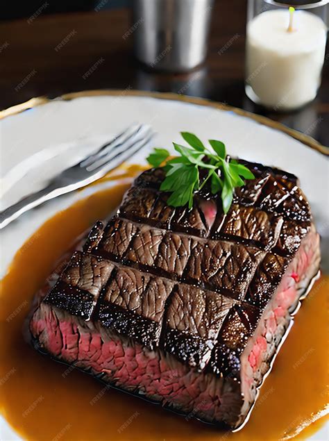 Premium AI Image | Realistic steak with neutral colors warm lighting