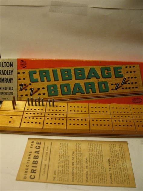 Vintage1950s 60smiltonbradleycribbageboard Complete4626