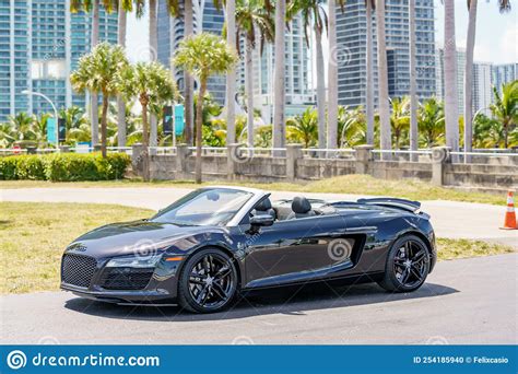 Photo of an Audi R8 Spyder Black Interior and Exterior Editorial Image ...