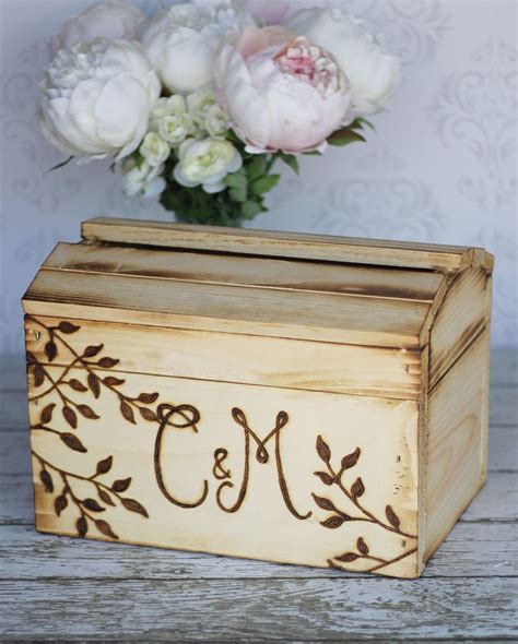 Personalized Card Box Rustic Chic Wedding Decor Item E