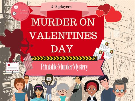 Valentine S Day Murder Mystery Kit Murder Mystery Game Etsy Uk