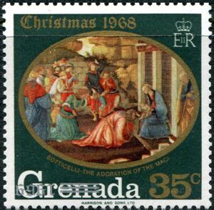 Stamp The Adoration Of The Magi By Boticelli Grenada Christmas 1969