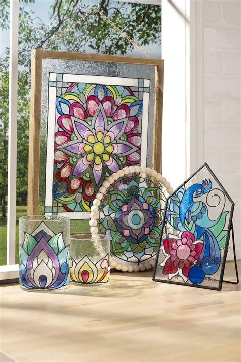 Faux Stained Glass Mandala Art Faux Stained Glass Stained Glass