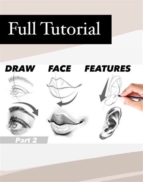 DRAW Eyes, Nose, Lips, Ears | Part 2: 3/4 View - YouTube | Eye drawing ...