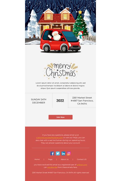 Free Email Templates for Christmas | Unlayer