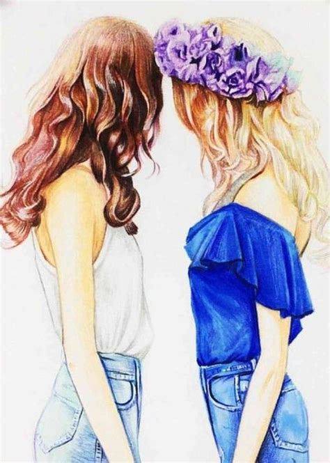 Besties Two Cute Bff Drawings - estrelaspessoais