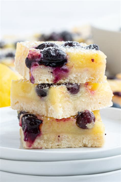 Blueberry Lemon Bars Lemon Blueberry Bars Recipe Summer Favorite