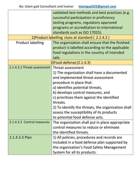 Fssc 22000 V41 Additional Requirements