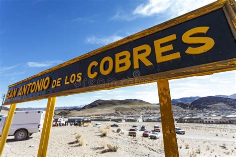 Sign Of San Antonio De Los Cobres Salta Argentina Stock Photo Image