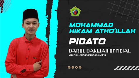 M Hikam Atho Illah Ii Lomba Pidato Pp Darul Dakwah Youtube