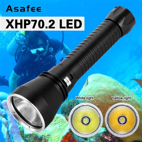 Asafee A M Led Scuba Diving Flashlight Xhp Lm Light Ipx