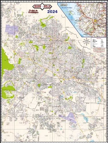 Area Metropolitana Guadalajara Mapa Mural Laminado Meses sin interés