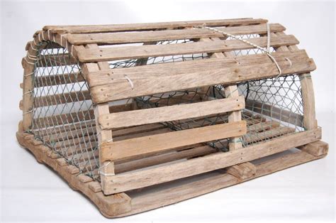 Lobster Trap Authentic Wooden Full Size Half Round Vintage Nautical