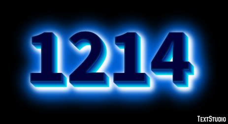 1214 Text Effect and Logo Design Number