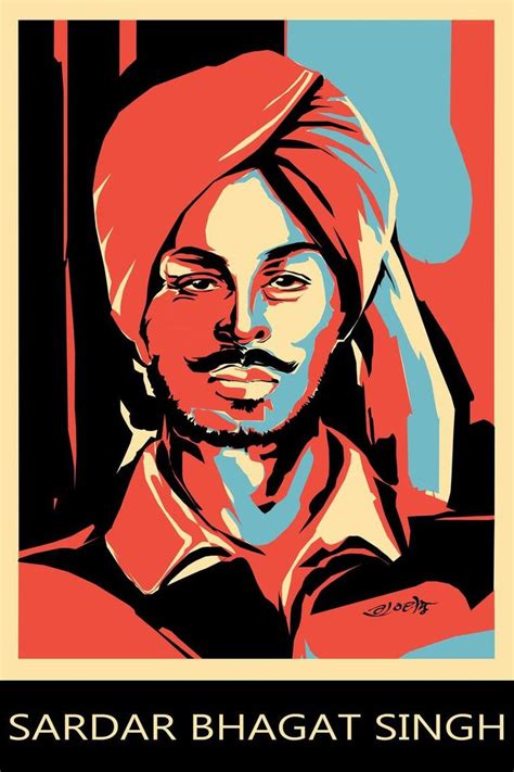 Sardar Bhagat Singh - Punjabi freedom fighter Art Print | Bhagat singh ...