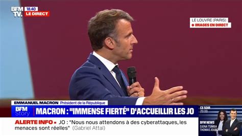 Emmanuel Macron Voque L Immense Fiert D Organiser Les Jeux