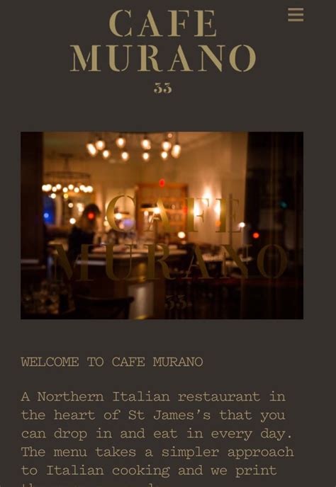 Cafe Murano London SW1 | Cafe murano, Italian restaurant, Italian cooking