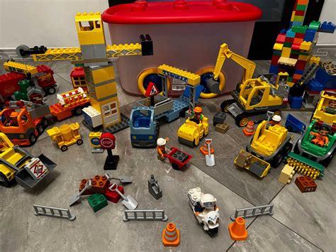 LEGO DUPLO Ogromny plac budowy koparka gąsienicowa duży dźwig i inne