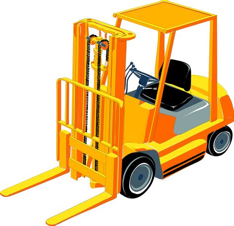 Forklift Truck Vector Construction Machinery Free PSD Vector Icons