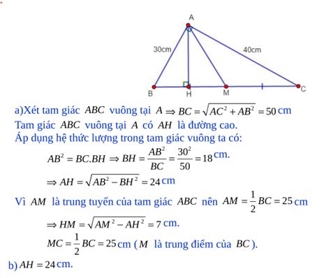 Bài 1 Một Số Hệ Thức Về Cạnh Và đường Cao Trong Tam Giác Vuông