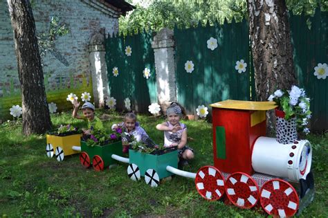 Оформление участка своими руками в детском саду (58 фото) - красивые ...