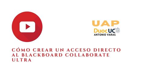 Cómo crear un acceso directo al Blackboard Collaborate Ultra 2021