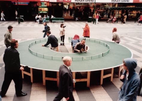 Ping Pong Go Round A Completely Round Table Tennis Court Made Up Of 15