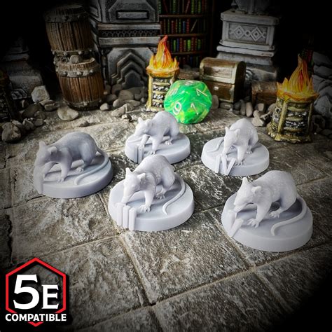 Giant Rat 28mm 32mm Dnd Miniatures Dandd Minis Dungeons And Dragons