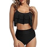 Amazon Tempt Me Women High Waisted Bikini Two Piece Swimsuit Tummy