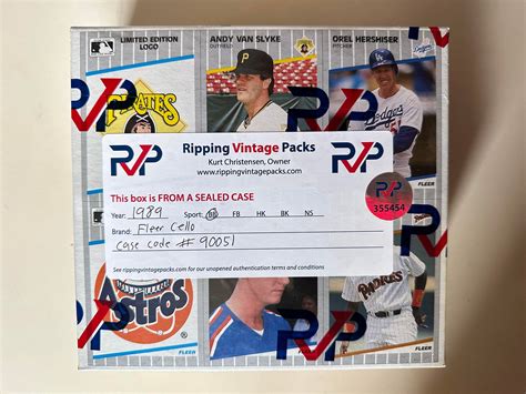 Fleer Baseball Rvp Fasc Cello Box Case Code Ripping