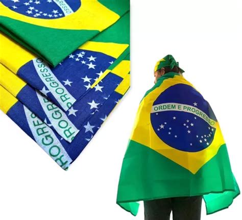 Kit Bandeira Do Brasil Oficial Grande X Em Poli Ster Mercadolivre