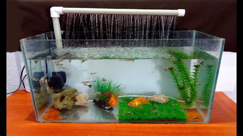 How To Make An Aquarium Fountain Using A Pvc Pipe Diy Youtube