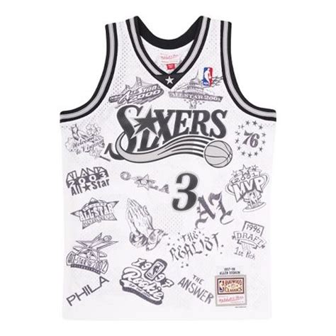 Mitchell & Ness NBA AI World Tour Swingman Philadelphia 76ers Jersey ...