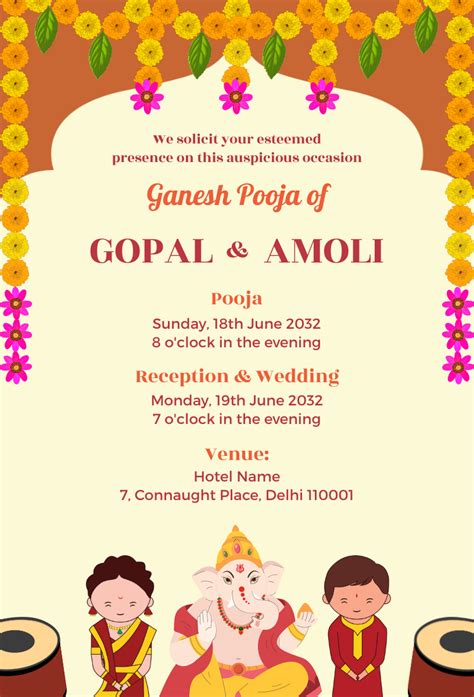 Ganesh Chaturthi Invitation Templates Design | Ideas & Tips