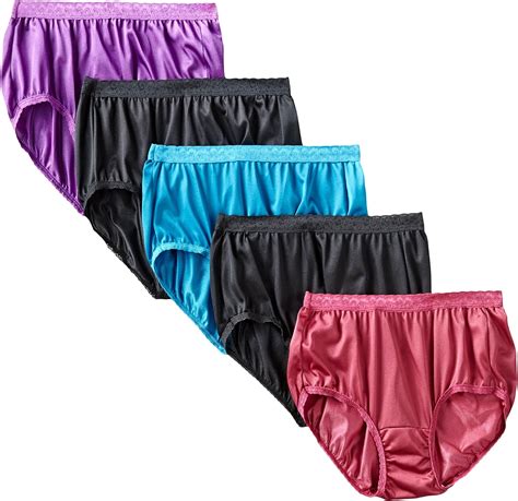 Hanes Womens Elegance Nylon Brief Size 7 Assorted Colors Pack Of 5 Amazonca Clothing