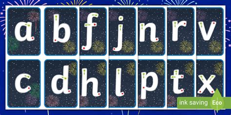 Firework Themed Letter Formation Cards Teacher Made