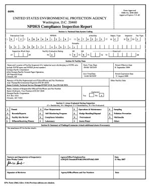 Fillable Online Adeq State Ar Npdes Compliance Inspection Report