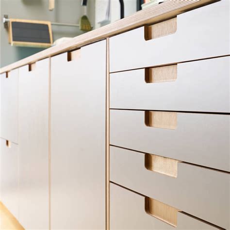 Formica Drawer Fronts With Semi Recessed Handles Plywood Kitchen Furniture Design Modern