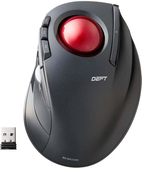 Elecom Deft Trackball Mouse Ghz Wireless Finger Control Button