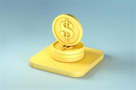 Premium Photo Dollar Coins On Blue Background