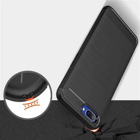 Flexi Slim Carbon Fibre Case For Oppo AX5 Black