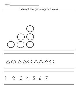 Growing Patterns Worksheet by Hannah Smith | TPT